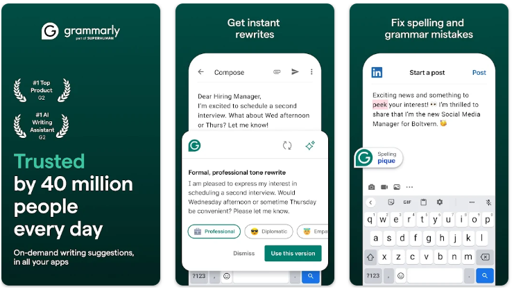 Grammarly Mod Apk Image 1