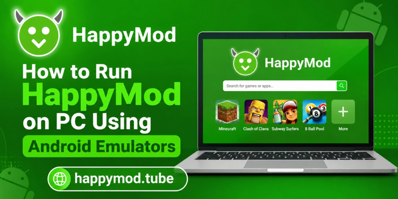 run happymod pc android emulators