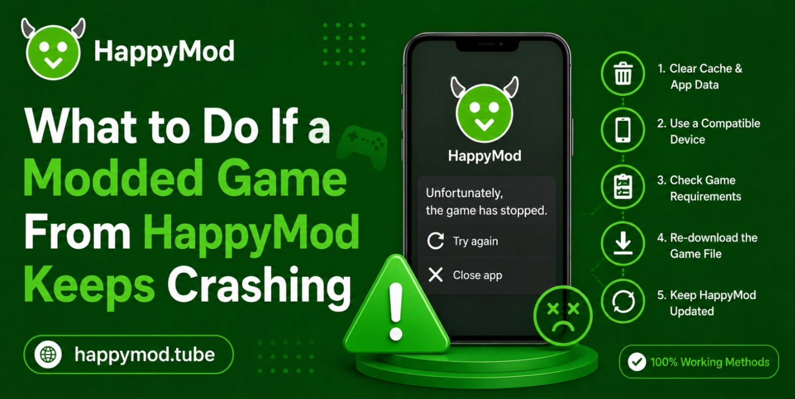What to Do If a Modded Game From HappyMod Keeps Crashing