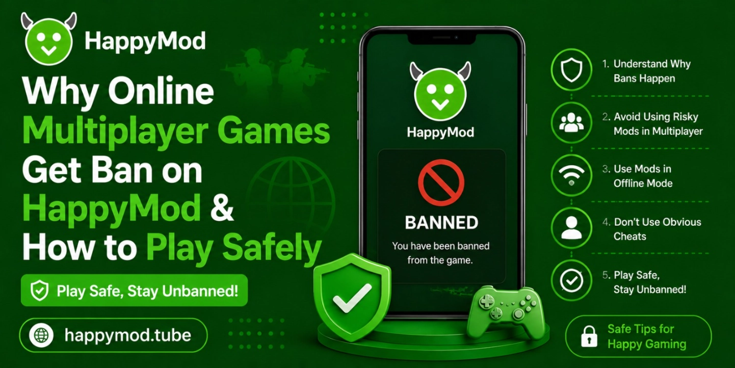Why Online Multiplayer Games Get Ban on HappyMod & How to Play Safely